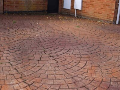 Coloured concrete driveway Chingford